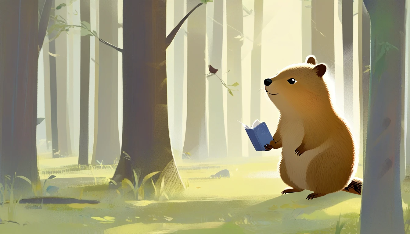 one quokka, white background, inspired by Goro Fujita, promotional art, illustration for children, by Choi Buk, by Murakami, 2d digital illustration