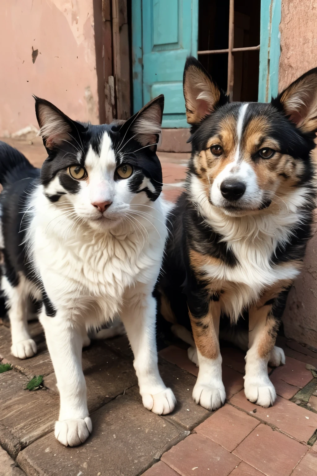 Stray dog and cat from Paraguay