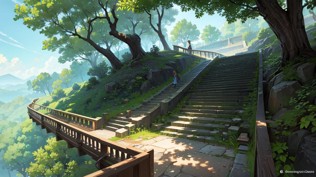 never ending staircase up a ravine