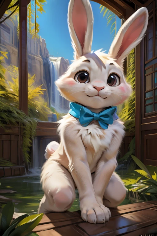 hi-res, good graphics, great anatomy, anatomically correct, solo, male, masterpiece, detailed background, (by yupa, chunie, zing1), bunny, cute