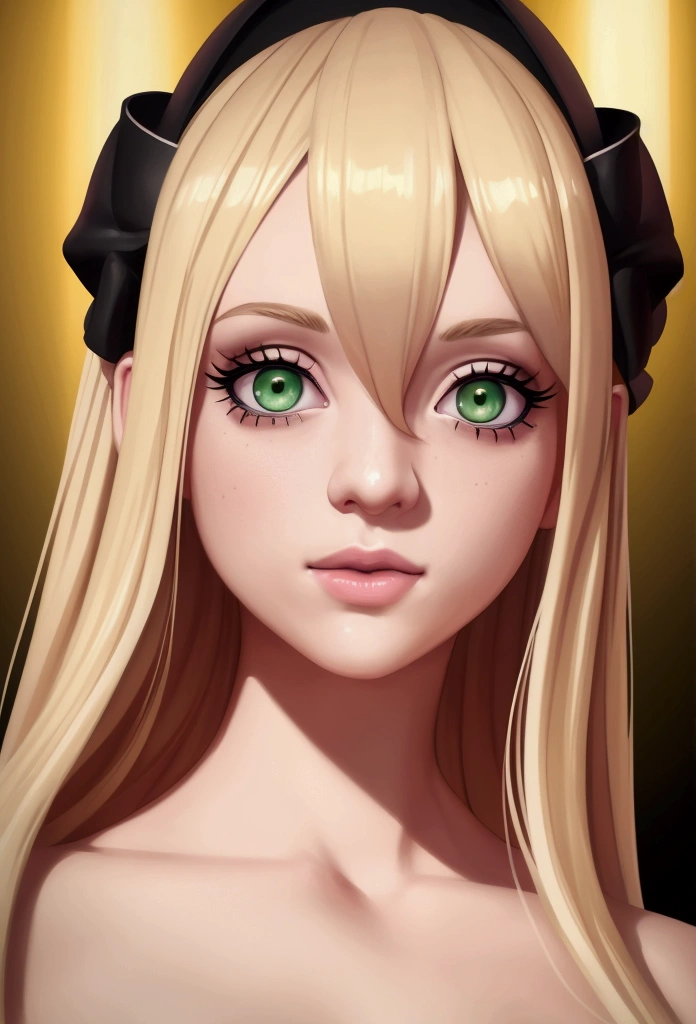 Woman Blonde Hair、Green Eyes、Pink bat、Black top, Realistic art style, Painting a portrait of Ross, Art Germ Portraits, アニメのRealistic art style, 4K Realistic Digital Art, 4K Realistic Digital Art, 8K Art Germany Bokeh, deviantart artstation cgscosiety, artgerm very detailed, Created by Anime Painter Studio, RossDraw Digital Painting