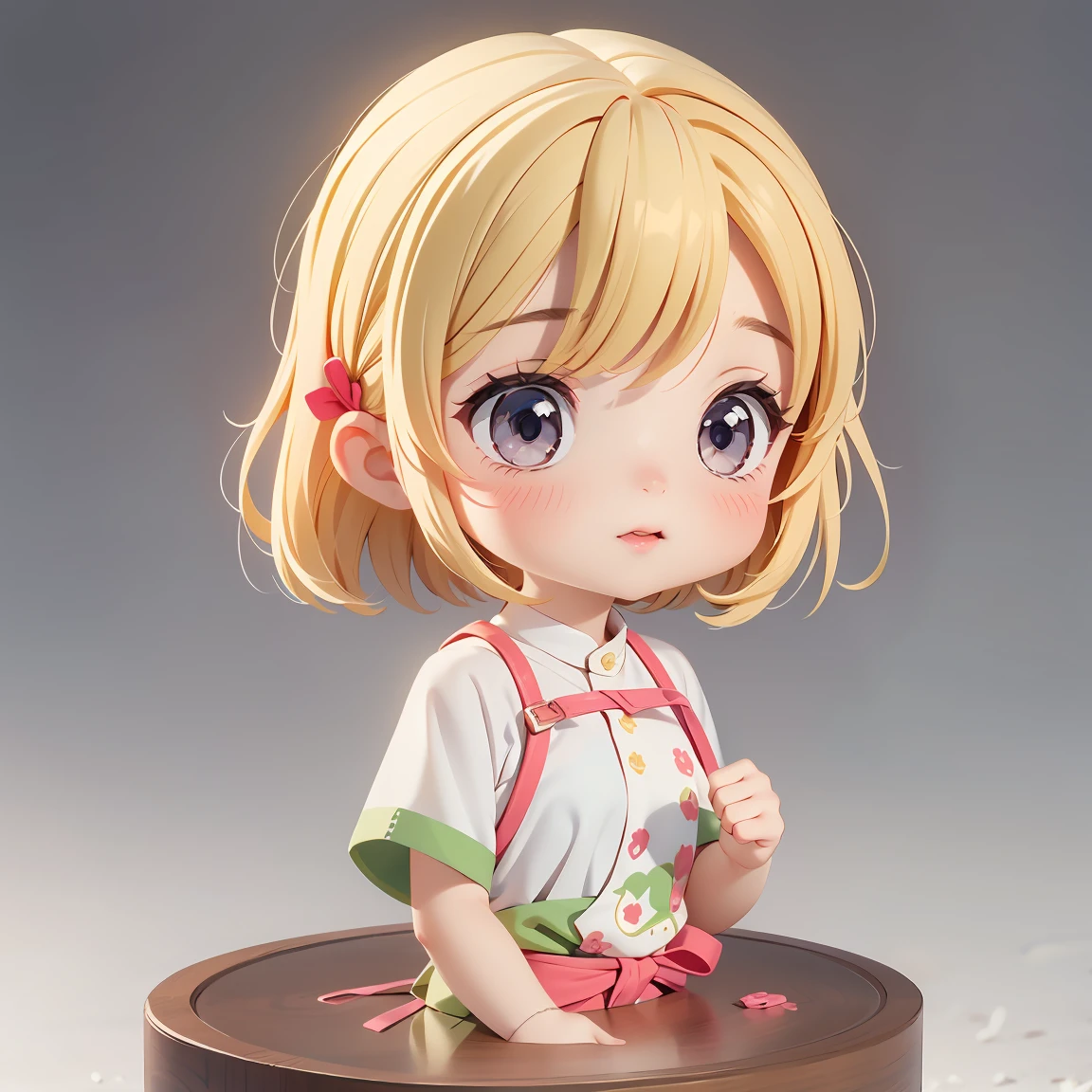  Super Chibi Character：1.8、wearing cute sandals、All-over simple and light color background：1.8、Blonde Hair、Cute 7 year old girl、Random cute outfits、Super Chibi Character：1.8、Sandals with ribbon、Pale face：1.8、Pale face：1.8