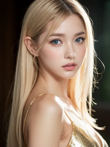 A woman of beauty in a fantastic space, Tight micro dress white and gold color, 98k, {{Masterpiece}}, Best Quality, High Quality:1.4), {{[[FRONT LOOK}}, eye_contact, Various poses)]], very pretty look face, and very pretty eyes, cute images, lovely images, {{whole full body}}, {{{{{{{{Long legs}}}}}}}}, {{{{slim sexy body}}}}, {{{{{{Tall woman}}}}}}, {{177 cm tall}}, solo, beautiful, lovely, adorable, pale skin, {{18to 22 years old German girl}}, look beautiful German girl and blue eyes or green eyes with platinum blonde hair color), Nordic German young girl, {{{{{{{{{{full body}}}}}}}}}}, {{{{{{{{{{high_heels}}}}}}}}}}, (((fully body))), facing front