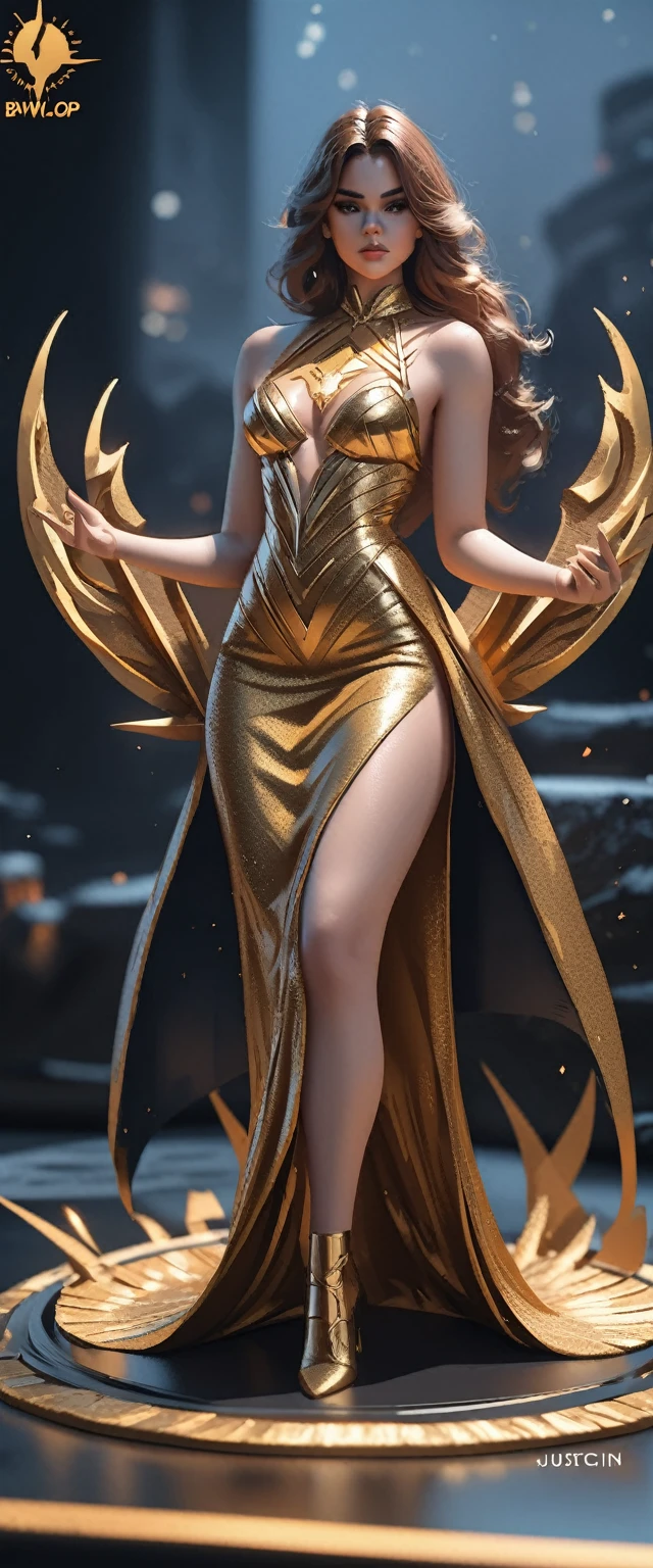 (The Goddess of Sand, beautifully decorated like in the movie, Golden Dress, Shiny gold tattoo), (Galactic Shaman with Quantum Energy Fantasy), Fantasy magic, Long Hair, Dark light night, Complex, Mysterious, Sharp focus, figure, Very detailed, Digital Painting, コンセプトart, mat, (art:WLOP), (Justin Gerard and Jason Edmiston: 1.5), (Greg Rutkowski: 0.4), (Alphonse Mucha: 0.4), masterpiece