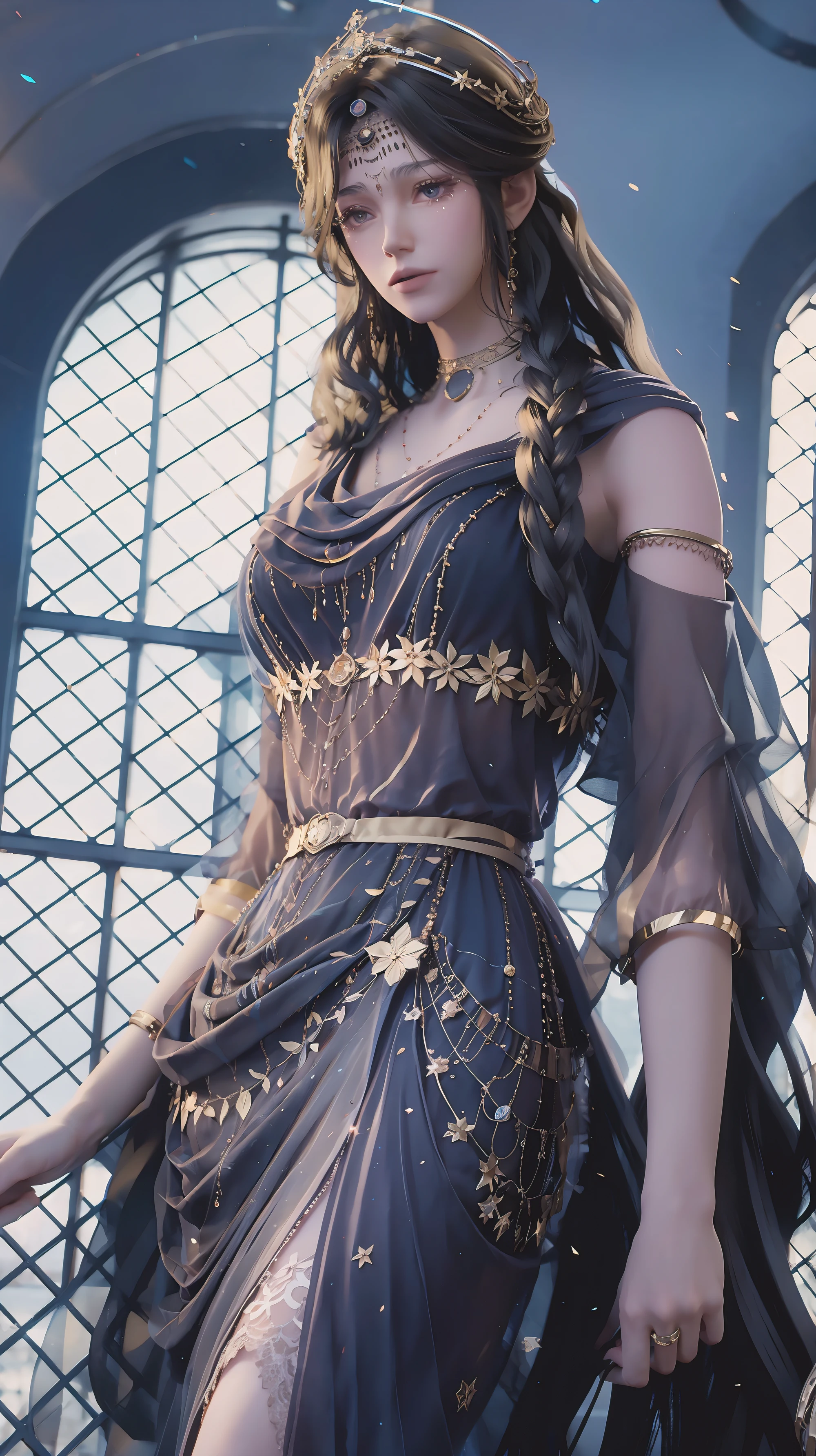 masterpiece,Best image quality,HD 8K Wallpaper,Nice photos,elegant single woman,circle skirt,Shining eyes,Every detail is perfect,A masterpiece of exquisite beauty,The beauty of purity and lightness,gentle and elegant,Attention to detail,Lace round skirt,immortal,huge,Full body capture