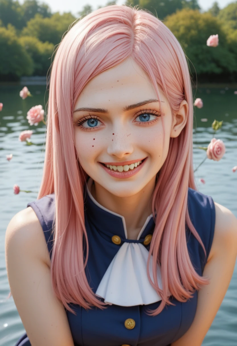 female anime character, adolescent , , Sharp and pointed teeth(similar to a shark).22:51:50 absurdities, High resolution, ultra detailed, HdR, masterpiece, Best Quality, , Silver hair with pink highlights, light pink eyess expresivos, Jujutsu Kaisen, skirt uniform , alone,women atractiva, elegant, jujutsu uniform, fancy, bright, Water, pink flowers, pink flowers, Rose petals, estilo Best Quality 0.8,beautiful whitte hair and pink. Long hair(Wavy) Young woman with detailed ojos rosados (light pink eyes) boring and sad detailed. raised eyes warm face, his face has a scar on his eye. foreground. smile,happy. (alone) (in a training camp) (wooden katana) (sunny day) sonriendo gentlemente. foreground (detailed face) (women) (famale) greeting someone with a smile, scar on the nose, blue gradient eyes, mole in the eye, you have moles under your eye,gentle,smiling,ombre hair,
Waiting to start
