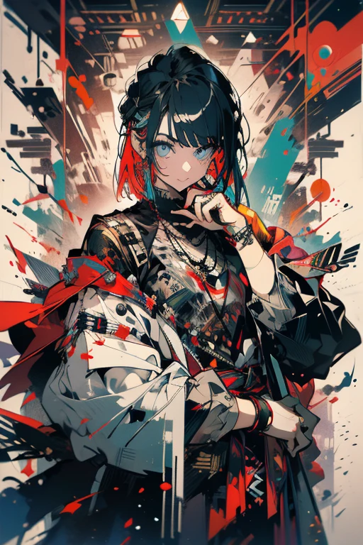 (masterpiece: 1.2, Highest quality), (live-action, Intricate details), (1. Female, alone, Upper Body, big )
clothing: sharp, Fashionable, nice, Fashionable, Non-standard, Avant-garde, Experimental Appearance: shaved head or bold hair color, Gorgeous makeup, Unconventional fashion choices, Rockstar behavior: restive, Non-conformist, Provocative venues: Urban Arts District, Hobbies of the underground music scene: punkショーに参加する, Create art with mixed media, experiment with different subcultural values: Personality, credibility, A source of inspiration for creative expression: punk, A symbol of counter culture, Avant-garde art movements
Character traits: bold, bold, Non-standard.