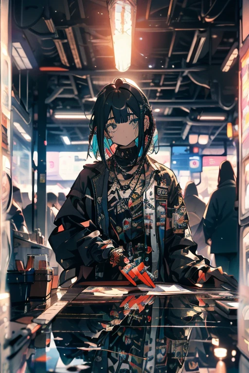 (masterpiece: 1.2, Highest quality), (live-action, Intricate details), (1. Female, alone, Upper Body, big )
clothing: sharp, Fashionable, nice, Fashionable, Non-standard, Avant-garde, Experimental Appearance: shaved head or bold hair color, Gorgeous makeup, Unconventional fashion choices, Rockstar behavior: restive, Non-conformist, Provocative venues: Urban Arts District, Hobbies of the underground music scene: punkショーに参加する, Create art with mixed media, experiment with different subcultural values: Personality, credibility, A source of inspiration for creative expression: punk, A symbol of counter culture, Avant-garde art movements
Character traits: bold, bold, Non-standard.