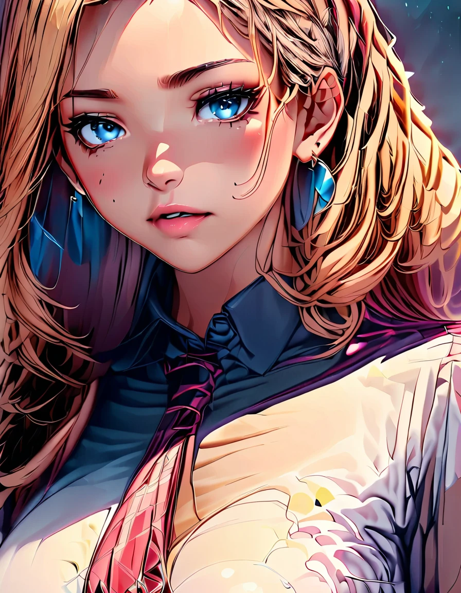 hot gaze, Hot, Rui々Beautiful lips, Glossy, Open Mouth, Leaking sigh, Ultra-high resolution, Accurate, Textured skin, Face Up Shot, Surrealism, The beauty and danger of growing from a girl to an adult, A symbol of miraculous beauty.