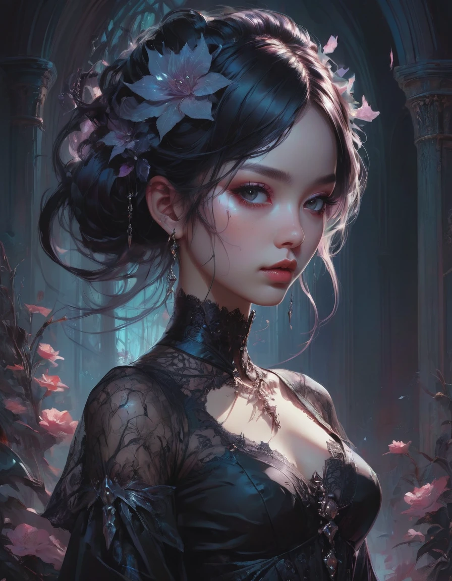 gothic aesthetic by Ross Tran, best quality, masterpiece, Representative work, official art, Professional, Ultra intricate detailed, 8k