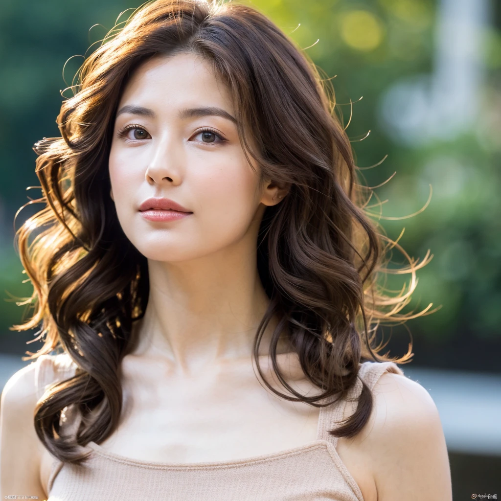 Beautiful mature woman with beautiful wavy long hair, Sexy clothes, Beauty, Ultra-high resolution,(Realistic:1.4), ((Highest quality)), ((masterpiece)), (be familiar with),