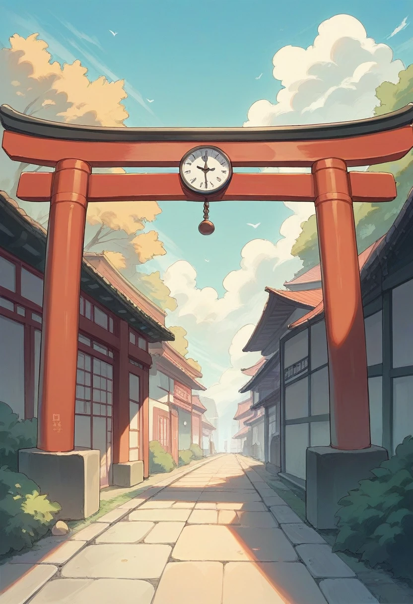 Arabic style view of a street with a clock and buildings in the background, Torii Kiyomasu&#39;s painting, Shutterstock, Ukiyo-e, Japan Deeper Journey Exploration, Japanese cities at night, Japan Streets, Japan at Night, Japanese cities, Japanese Street, Kyoto japan setting, Kyoto, Ancient Japanese architecture, Or Japan, Kyoto inspired, Japan Tourism