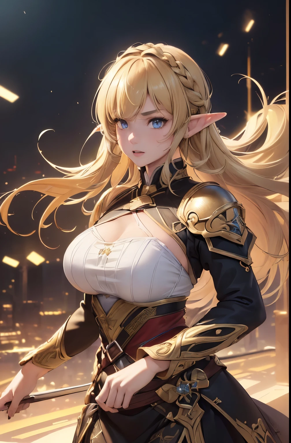 (1girl, solo:1.7), (elf), , (chuckle:1.5), (beautiful detailed brown eys:1.3), (blonde hair:1.5), long hair, fantasy background, fantasy ruins, upper body, huge breasts, BREAK (photo realistic:1.7), (masterpiece, top quality, best quality:1.4), (ultra detailed, absolutely resolution), ((16k, highres:1.5)), (high quality, cinematic, hyper realistic:1.5), BREAK (best impact:1.4), (Maximalism:1.6), (vivid contrast), (Ultra-luxurious light:1.2), (diffuse reflection:1.3), (high speed shutter, motion blur), (HDR, unity 16k wallpaper, extremely detailed CG, ultra highres, UHD, 1080P, HD, 4K, 8K:1.5),