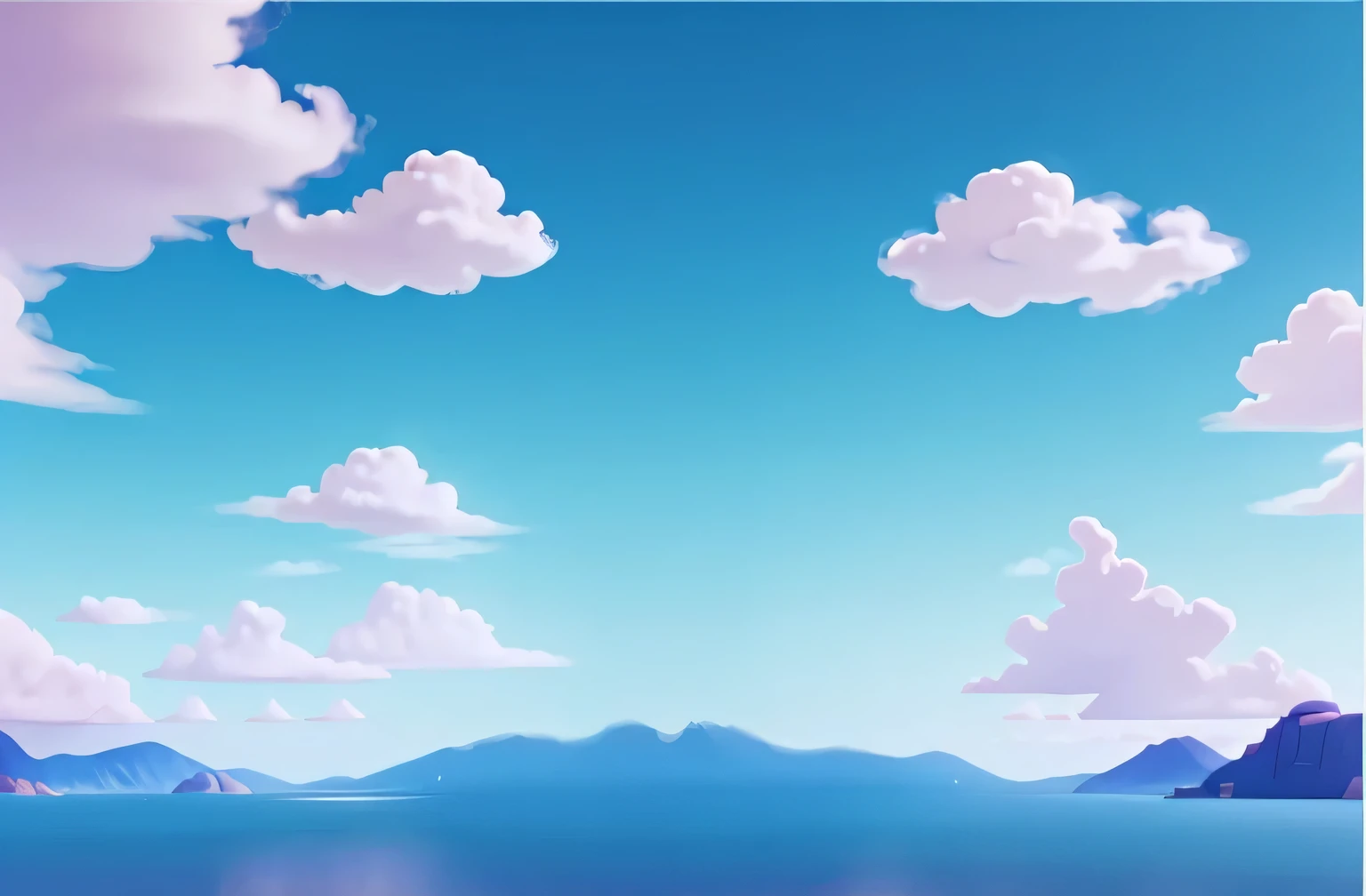 Disney style，Neverland，Blue and pink main tone，Pixar style，Sky background，White clouds，Vision，Q version style,Lego brick style