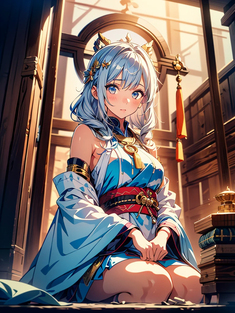 (1girl:1.3),solo,__body-parts__,
official art, unity 8k wallpaper, ultra detailed, beautiful and aesthetic, beautiful, masterpiece, best quality,Fantastical Atmosphere, Calming Palette, Tranquil Mood, Soft Shading,
Miko priestess, charm spell, talisman familiar, shrine maiden duties,、 sultry look, seductive