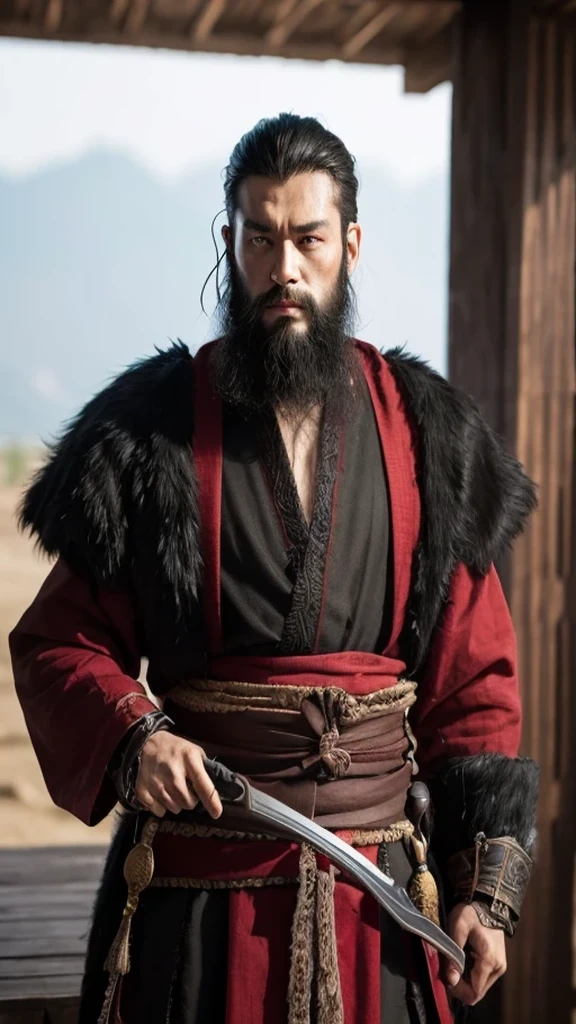 8k,Warlords of the Warring States Period,Blood、male、beard、Dirty skin