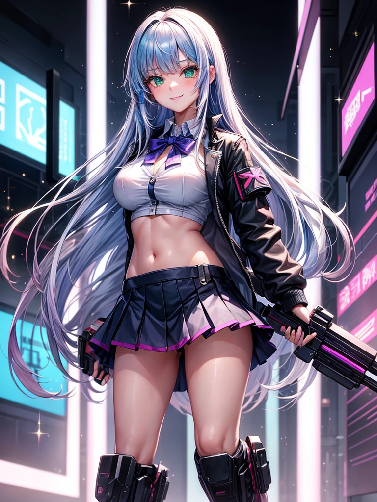 high school girl,smile,Beautiful girls,Beautiful girl from another world,A whole new beautiful girl,JK latest fashion,Girl with a weapon in her hand,Cyberpunk uniforms,The best quality to get you horny,Psychic,Wizard,battle,Colorfulな髪色,Perfect Girl,Super cute girl,Cyberpunk Background,The fusion of fashion and aesthetics,Sparkly Fashion,Cute uniform,Uniform of the Future,Wearing a cardigan,Long Hair、Sparkling eyes,She has her bangs down,Colorful,Ultra HD,Young girl,sex,Green Eyes,Naughty Girls,Full body image,Big Breasts,Beautiful Girl's Paradise,Fashion Girl,Naughty Girls,Beautiful Girl Country,High-dimensional beautiful girl,A beautiful girl who transcends everything,Pink Cardigan,So beautiful,Absurd,Beautiful girls,The psychology of beautiful legs,The pinnacle of aesthetics,beauty incarnate