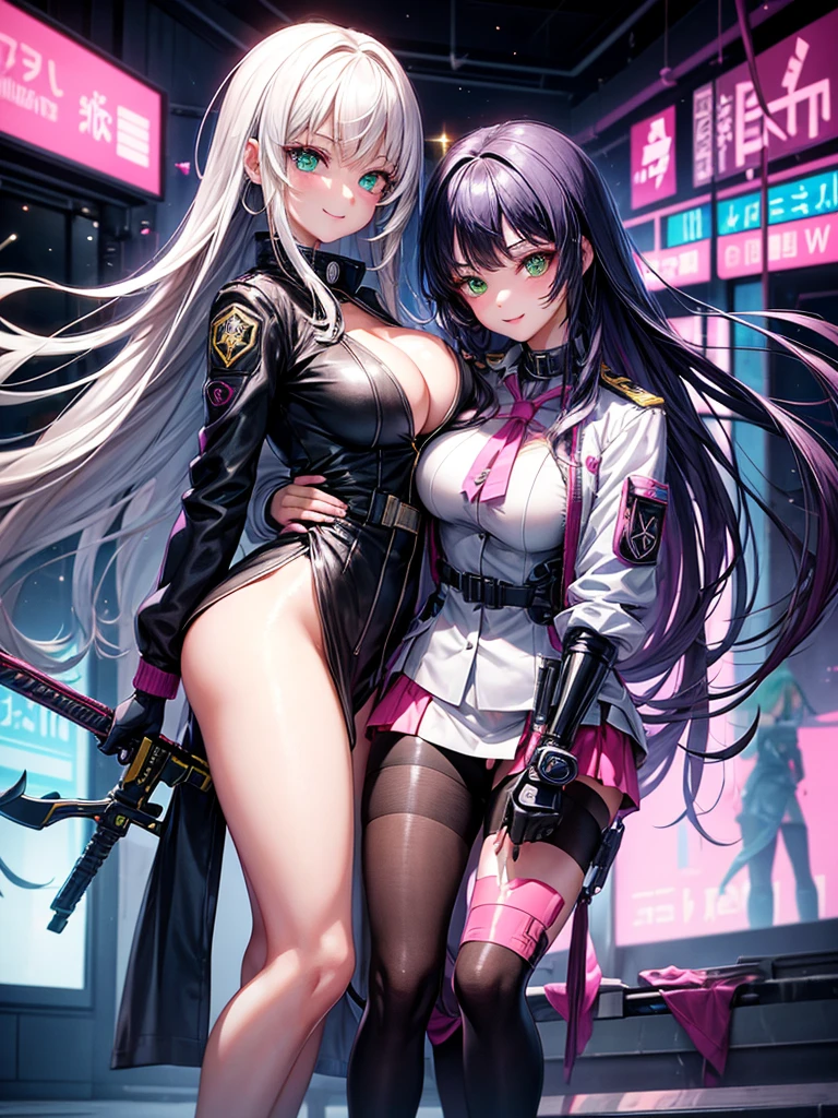 high school girl,smile,Beautiful girls,Beautiful girl from another world,A whole new beautiful girl,JK latest fashion,Girls hugging each other,Girl with a weapon in her hand,Cyberpunk uniforms,The best quality to get you horny,Psychic,Wizard,battle,Colorfulな髪色,Perfect Girl,Super cute girl,Cyberpunk Background,The fusion of fashion and aesthetics,Sparkly Fashion,Cute uniform,Uniform of the Future,Wearing a cardigan,Long Hair、Sparkling eyes,She has her bangs down,Colorful,Ultra HD,Young girl,sex,Green Eyes,Naughty Girls,Beautiful legs and skin,Style perfection,Full body image,New World Girl,Big Breasts,Beautiful Girl's Paradise,Fashion Girl,Naughty Girls,Beautiful Girl Country,High-dimensional beautiful girl,A beautiful girl who transcends everything,Pink Cardigan,So beautiful,Absurd,Beautiful girls,The psychology of beautiful legs,The pinnacle of aesthetics,beauty incarnate