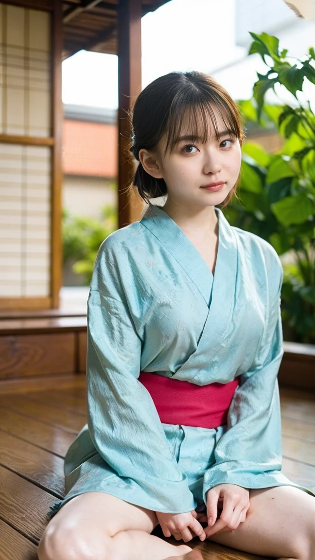 (masterpiece、high resolution、high quality)、Japanese beautiful girl:1.3、12-year-old elementary school student、Immature body、Beautiful body、Japanese Yukata、Soaring、night、Laughter、Clear Eyes、、Beautiful Skin、Yukata beauty、Hydrangea pattern yukata、Her breasts are exposed from her yukata、The yukata is open and her naked body is visible.、Very small breasts、 fully exposed、Small breasts、Beautiful cherry-colored areola、Beautiful erect nipples、Small butt、Shaved、Cool Summer、nightの夏祭り、Fireworks display、Professional Photography、Random Hairstyles、Sitting with legs wide open、She spreads her legs wide open to show off her private parts.、Masturbating