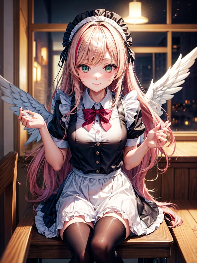 middle School girls,smile,Best Quality,High-dimensional beautiful girl,Multidimensional beautiful girl,Several girls are depicted,Maid clothes,cuteMaid clothes,Future maid fashion、8k,Highest quality,Long Hair,cute,fluffy,Angel,新しいMaid clothes,Latest Fashion,Long Hair,Green Eyes,Beautiful feet,The top of beautiful girls,School,classroom,perfection,masterpiece,Have sparkling eyes,tights,Horny girl,Naughty Girls,美しいcute女の子,Horny girl,Beautiful girl,leather jacket,Latest Fashionコーデ,Strongest Beautiful Girl,A girl who surpasses the limits of beauty,Multicolored hair colors,Latest Fashion, girl,