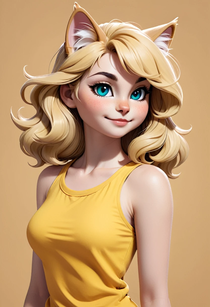 anthro cat, blond hair