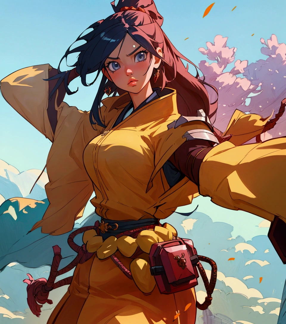 , 2. 5d cgi anime fantasy artwork, 3d rendering character art 8k, 8K high quality, detailed art,  Photorealistic anime girl rendering, Beautiful and attractive anime woman,Woman warrior<