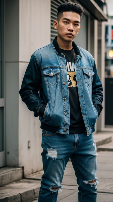 solo , 1man , thai man , hiphop jacket , hiphop shirt , hiphop jeans pants , happy