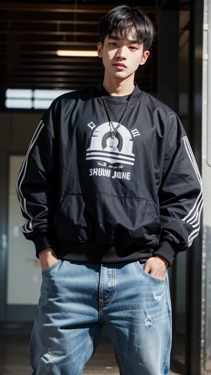 solo , 1man , thai man , hiphop jacket , hiphop shirt , hiphop jeans pants , happy