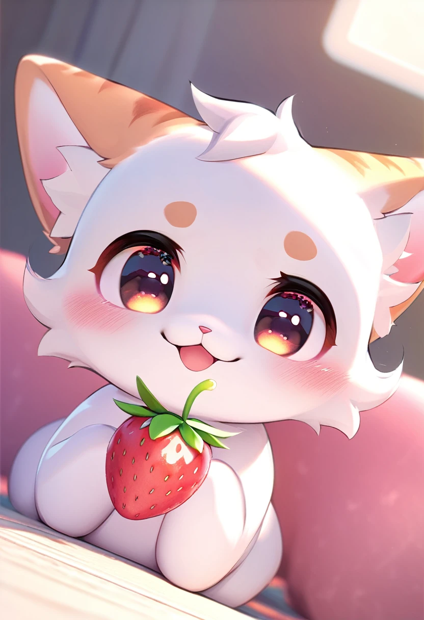 high quality, 最high quality, High resolution, masterpiece, 最高masterpiece, 8k, 16K, Cute strawberry cat