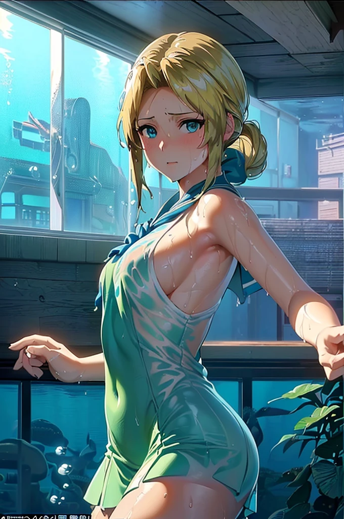 Masterpiece
(woman,The facial expression is accurate,Anime style face,greenish blue eyes )
Group
((((The location is a school classroom underwater))))
((((The location is a school in the water))))
((((womanは授業を受けている))))
8k((((high school girl))))
8k(((((Wet)))))
((Staring at me))
Emphasize the chest