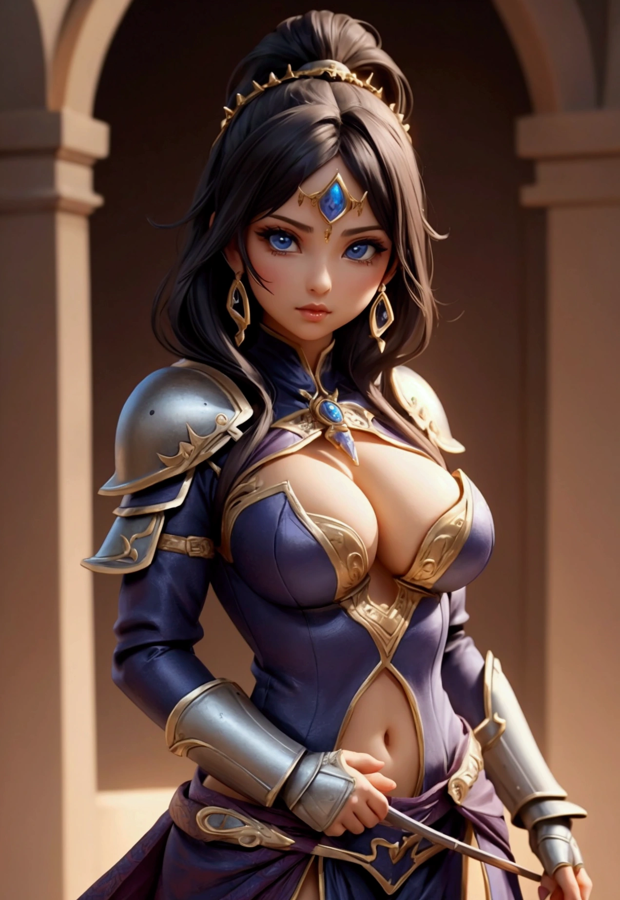 Woman warrior Fantasy World Cleavage cute
