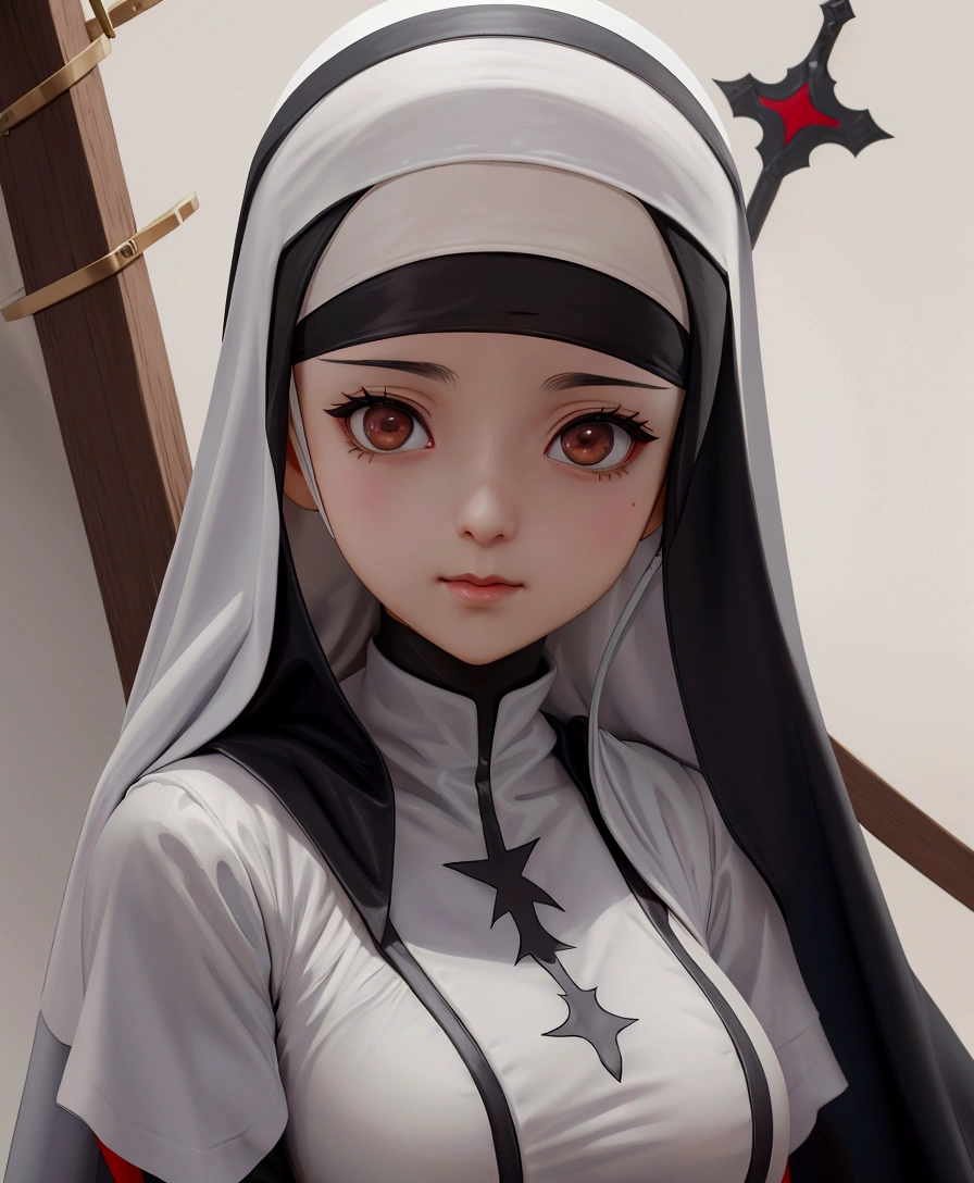 A woman from Al-Afed dressed as a nun poses for a photograph, range murata and ArtJam, ig model | ArtJam, extremely detailed ArtJam, masayoshi suto and ArtJam, ruan jia and ArtJam, 8k ArtJam bokeh, by ruan jia and stanley ArtJam