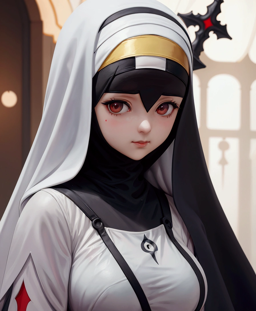 A woman from Al-Afed dressed as a nun poses for a photograph, range murata and ArtJam, ig model | ArtJam, extremely detailed ArtJam, masayoshi suto and ArtJam, ruan jia and ArtJam, 8k ArtJam bokeh, by ruan jia and stanley ArtJam