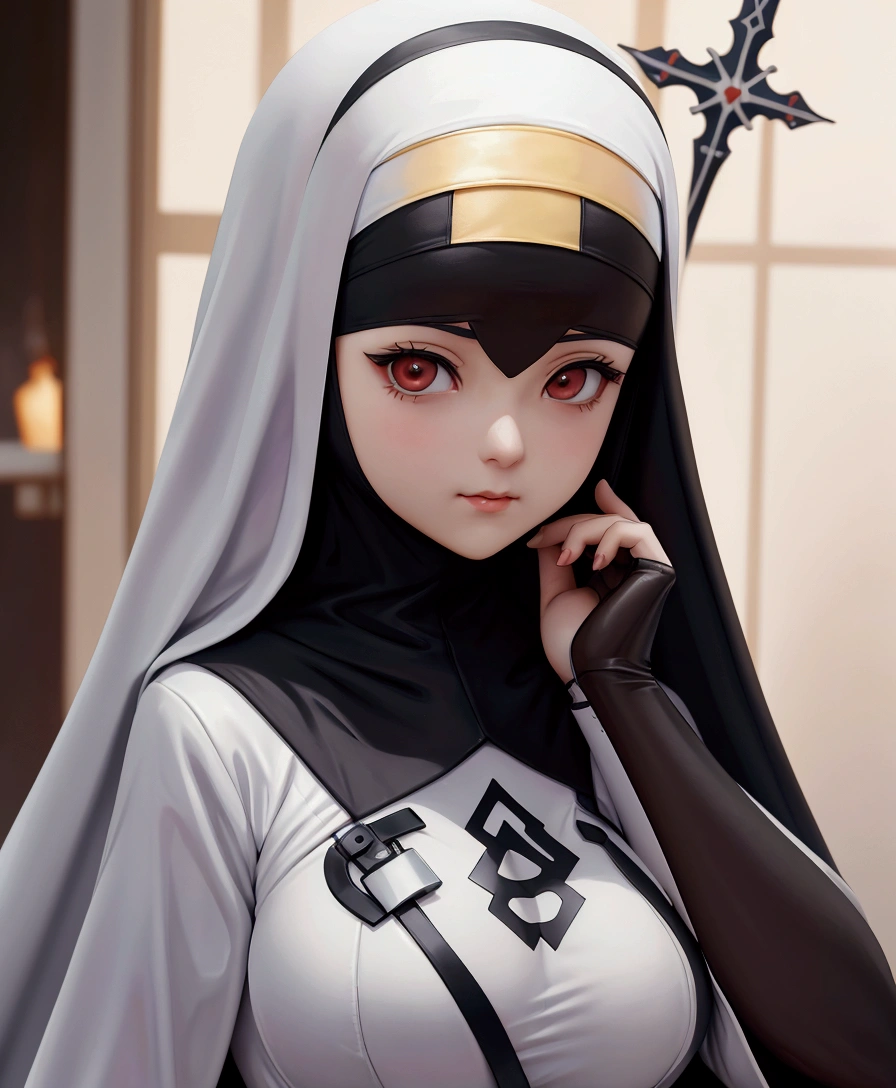 A woman from Al-Afed dressed as a nun poses for a photograph, range murata and ArtJam, ig model | ArtJam, extremely detailed ArtJam, masayoshi suto and ArtJam, ruan jia and ArtJam, 8k ArtJam bokeh, by ruan jia and stanley ArtJam