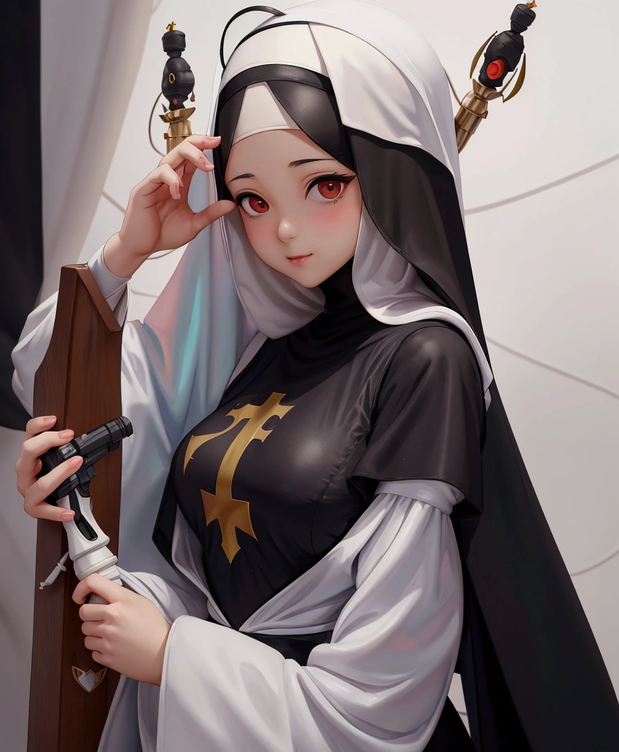 A woman from Al-Afed dressed as a nun poses for a photograph, range murata and ArtJam, ig model | ArtJam, extremely detailed ArtJam, masayoshi suto and ArtJam, ruan jia and ArtJam, 8k ArtJam bokeh, by ruan jia and stanley ArtJam