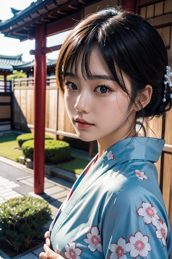 Japanese women、Clothes that do not expose skin、Close-up of face、Clear skin、Beauty、yukata
