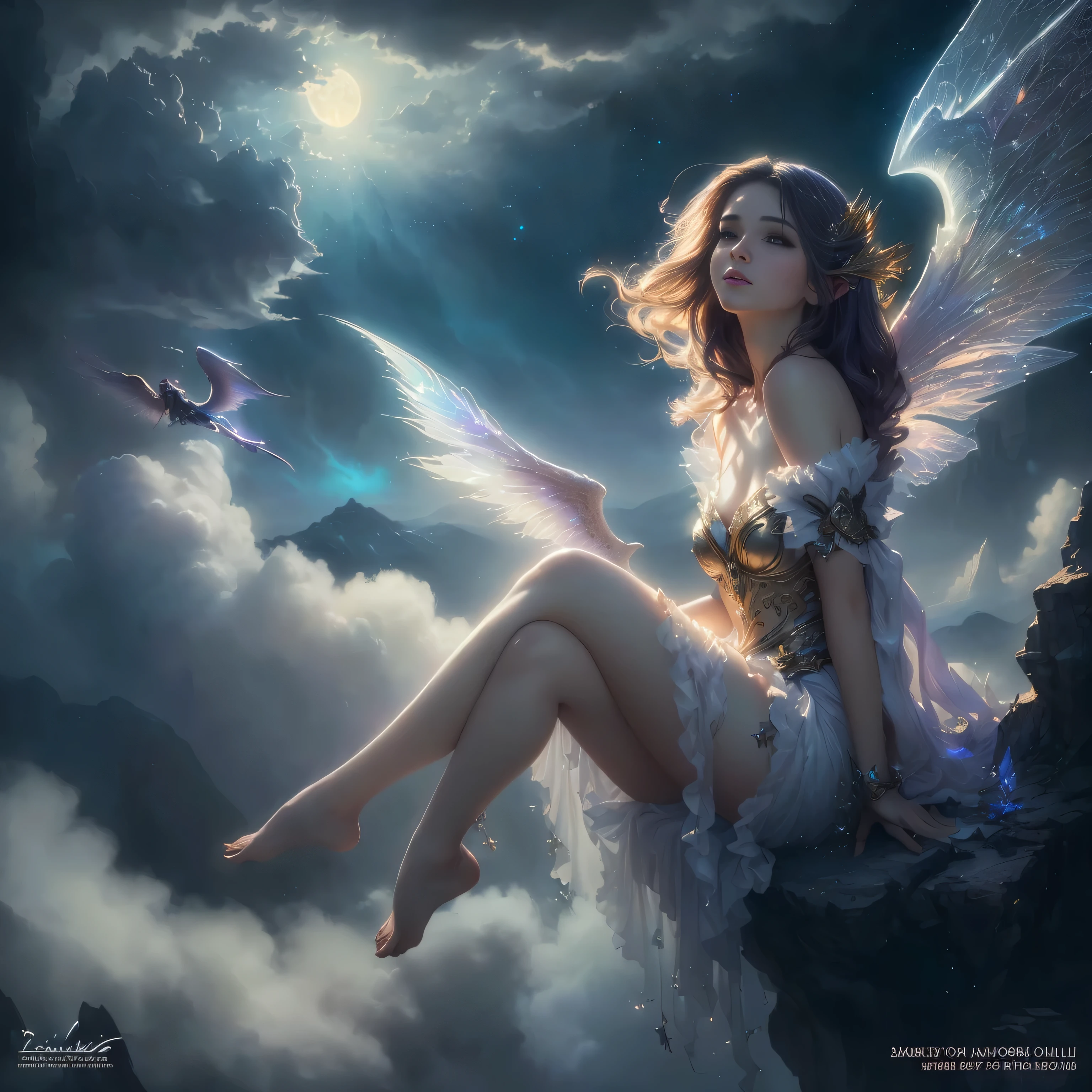 A girl with fairy wings is sitting on a rock, beautiful Fantasy art, very beautiful Fantasy art, breathtaking Fantasy art, of Beautiful angel, amazing Fantasy art, Beautiful angel, young female angel, digital art Fantasy art, digital Fantasy art ), fantasy digital art, beautiful Fantasy art portrait, Beautiful digital art, hd Fantasy art, Fantasy art, digital art fantasy