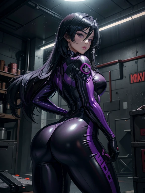 Akeno Himejima, 1girl, (((bimbo))), long black hair, purple eyes, ear ringimbo))), puffy lips, pink painted lips, yandare eyes, thick lips, wide hips, thick thighs, huge round ass, enormous natural breasts, shiny oily breasts, she venom, skin tight venom suit, full venom suit, black venom, symbiote, muscular, city, cyberpunk, full body, seducative pose, smirk, oiled up, corrupted female, midnight club, strip club, tall figure, close up, dominant, milf, bulging futanari dick, black colored dick, dickgirl, trans, lesbian, large futanari dick, nsfw, 18+, onlyfans, sex, rape, fucking, multiple male, gang bang, ripped suit, males raping akeno, sucking dick