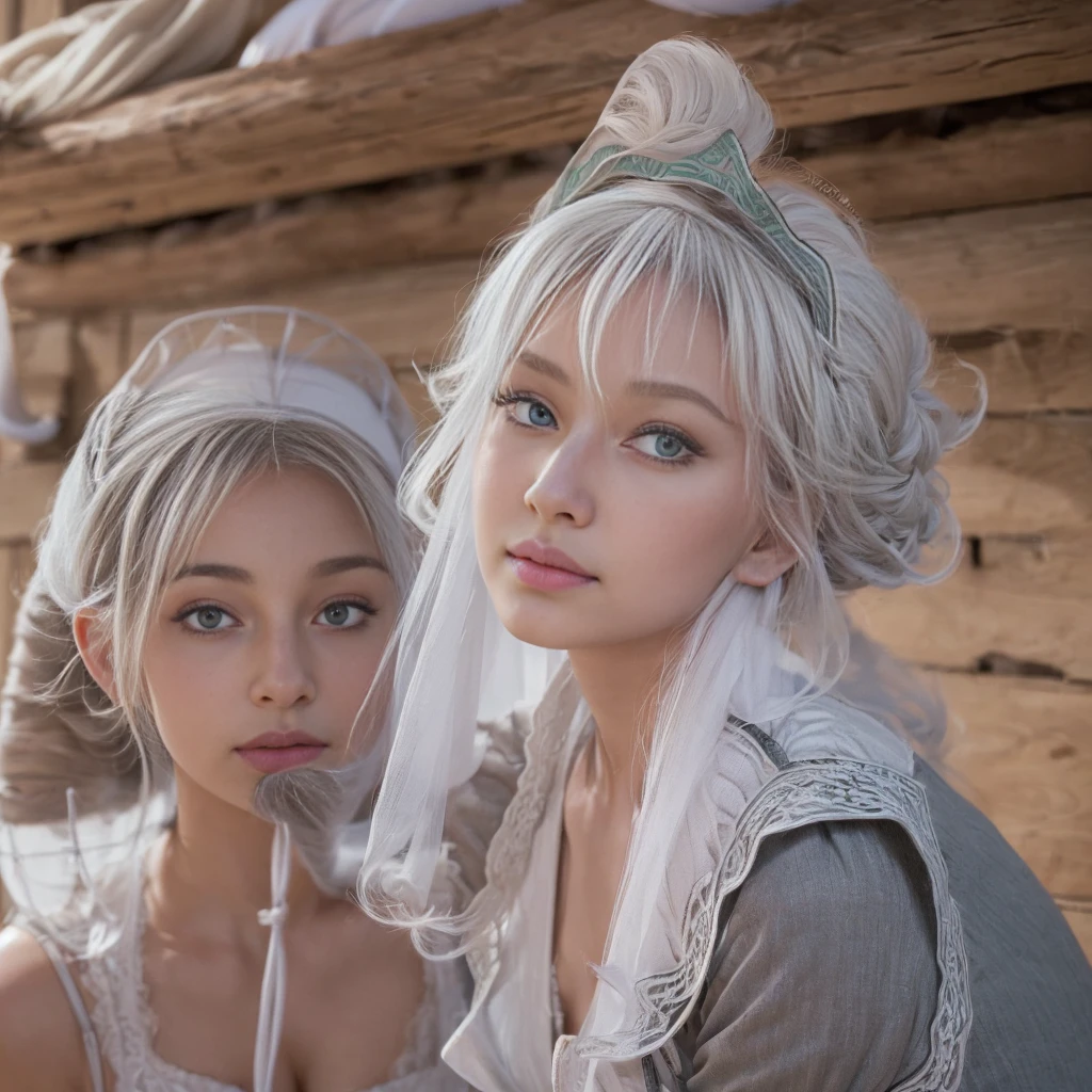 1fille, 22 ans, asiatique, Incroyablement mignon, Propre et net, qui fait signe à la caméra, yeux gris charmants et détaillés, Visage détaillé, (une pièce lacée, belle poitrine, peau incroyablement  mat et belle, cheveux courts argentés:1.75), (Meilleure qualité,4k,8k,haute résolution,chef-d&#39;œuvre:1.5),ultra-détaillé,(Réaliste,photoRéaliste,photo-Réaliste:1.37),très détaillé,détails complexes,couleurs vives,éclairage doux,Beau paysage,traits délicats,Expression mignonne,pose élégante