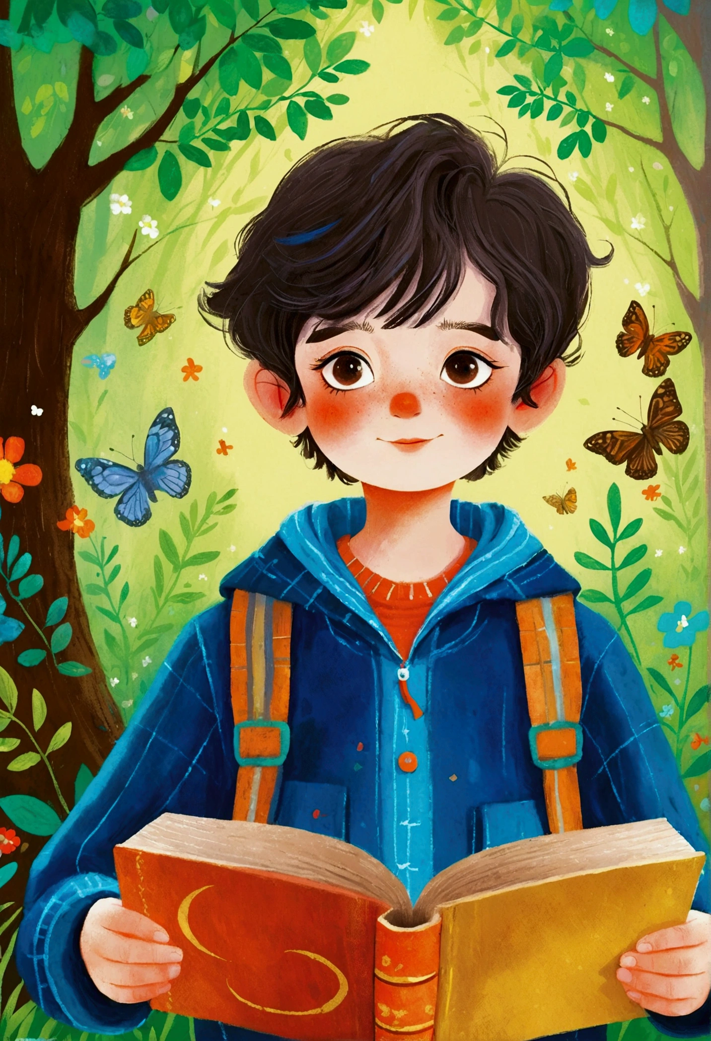 Pastel Art Illustration：Portrait of a little boy in the forest。 梅青 的Storybook illustration, devianart contest winners, Concept Art, Children&#39;s Book Illustrations, Children&#39;s Book Illustrations, Children&#39;s Book Illustrations, Children&#39;s Book Illustrations, colorful Children&#39;s Book Illustrations, Children&#39;s Book Illustrations, Children&#39;s illustrations, Children&#39;s Book Illustrations, Storybook illustration, Children&#39;s illustrations