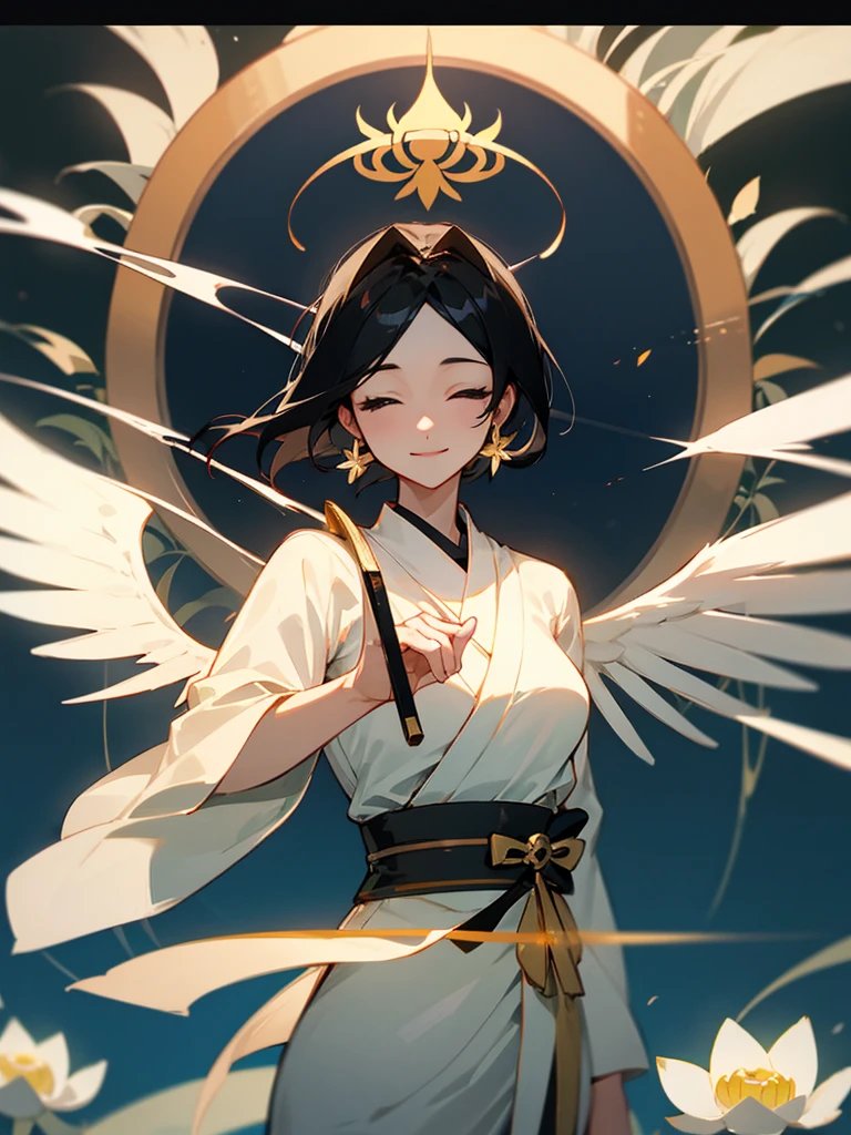 Amida、Zazen、mercy、like、Halo、Black Hair 、smile、Lotus、Having an iPhone