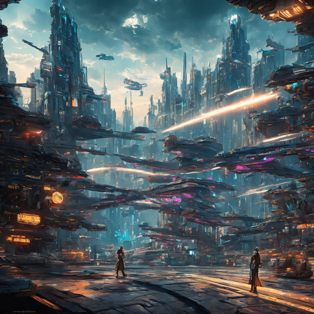 The best images, (8K, RAW photogr, actual), trains, the milky way express, futuristic vehicle, Transformers steel train,optimus prime train,Lite version, iridescent metal plating, Detailed and delicate depictions and gorgeous and dynamic painting techniques, background galaxy, magnificent view, professional flame,ultra-realistic realism,futuristic train fantasy,Surreal dreams,Surrealism art fantasy style,Epic digital fantasy art style,lute,HighDynamicRange,Beautiful sci-fi art, Sci-fi train digital art illustration, Digital Cyberpunk Art, science fiction digital painting, futuristic digital painting, futuristic concept art, Sci-Fi Galaxy Train Cyberpunk, The landscape in front of cyberpunk alien utopia, science fiction digital art, Advanced digital cyberpunk art, dreamy cyberpunk girl