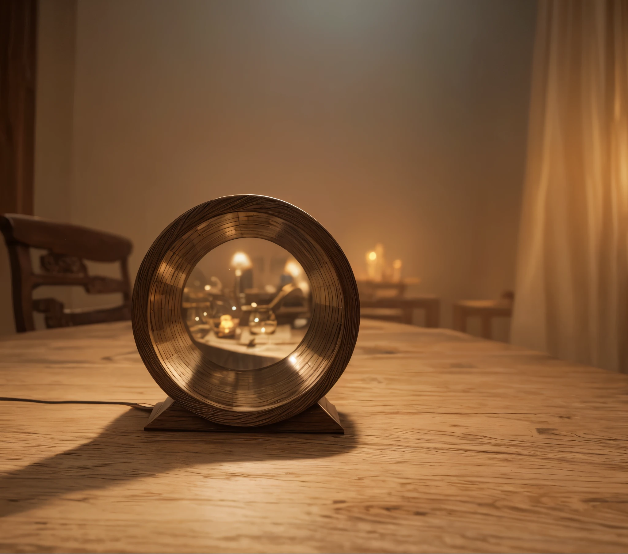 5 colored circles joined together. a wooden table, this object looks like a human penis. There is a shadow on the table. . High details, high quality, [[photorealistic Chromatic aberration]], digital photograph, HDR, high contrast, (cowboy shot), masterpiece. [The scene is surrounded by mist, evoking a mysterious and eerie atmosphere. The lighting is dark and atmospheric, with a touch of sinister ambiance. Best quality image, HDR enhancement, showcasing the utmost level of detail and realism]. [8K, Best Quality, Ultra High Resolution, (highly detailed CG unity 8k wallpaper), (best photo), (best shadows), isometric 3D, octane rendering, ray tracing, highly detailed, (Best quality, 4K, 8k:1.2), absurdity, ultra detailed, (realistic, photorealistic, photorealistic:1.37), complex parts, HDR, (complex parts:1.12), (hyper detailed, hyper realistic, Soft lighting, spicy:1.2), (complex parts, Hyper detailed:1.15). Blurred foreground. (backlit), masterpiece, high quality, brightness, chromatic aberration, shadows, contrast, clear sky, (warm hue, warm tone), high details, natural reflections]. many details.