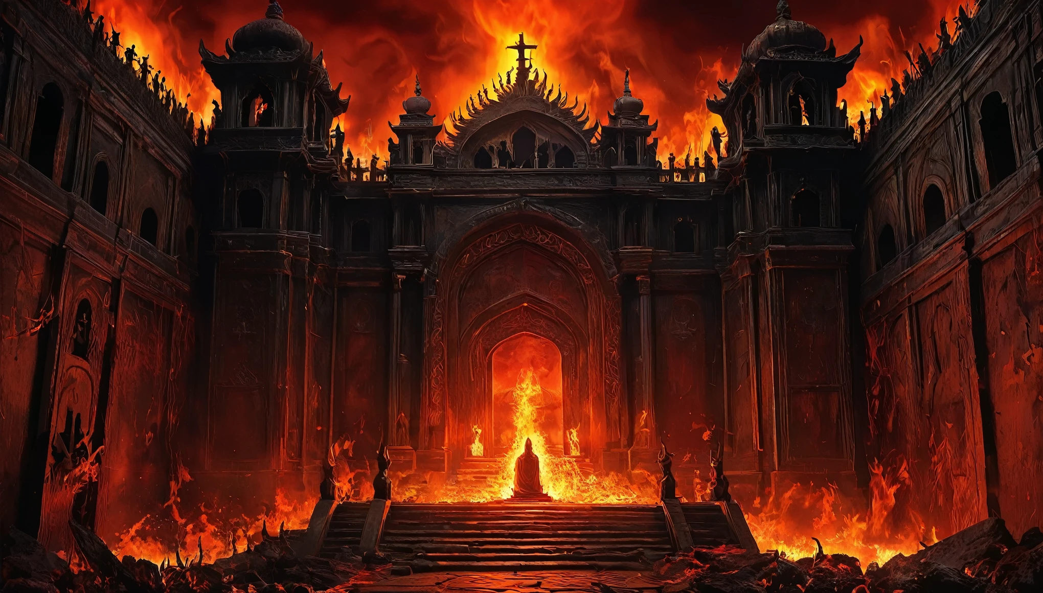 Hell is a supernatural place mentioned in many religions and civilizations. Hell is where souls will reside after leaving earth. Most religions believe that Hell is a place of detention and punishment for sinful souls. It is believed that people who do many evil deeds will be sent to the 18 levels of hell after dea
