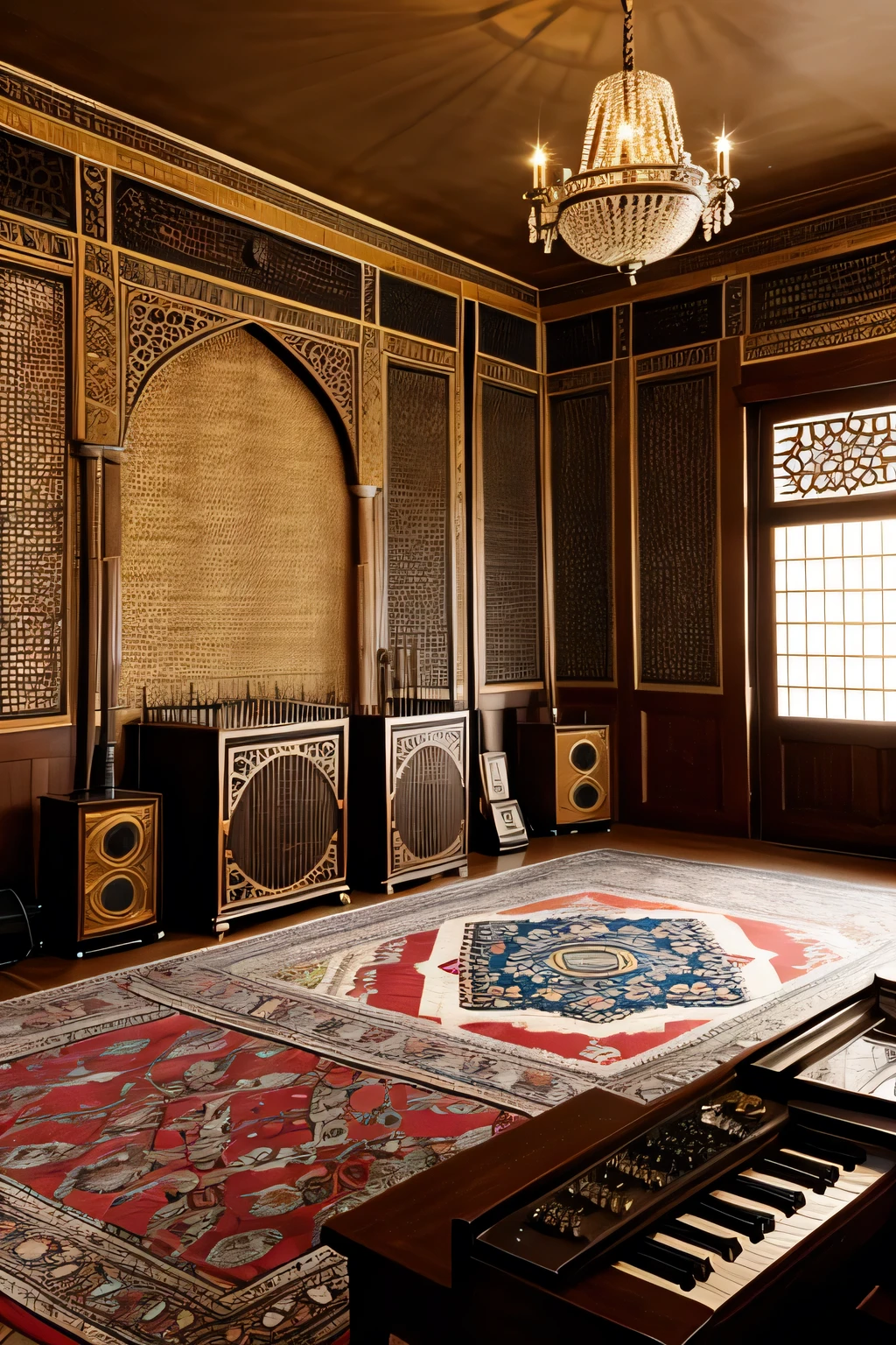 A room full of middle eastern music instruments