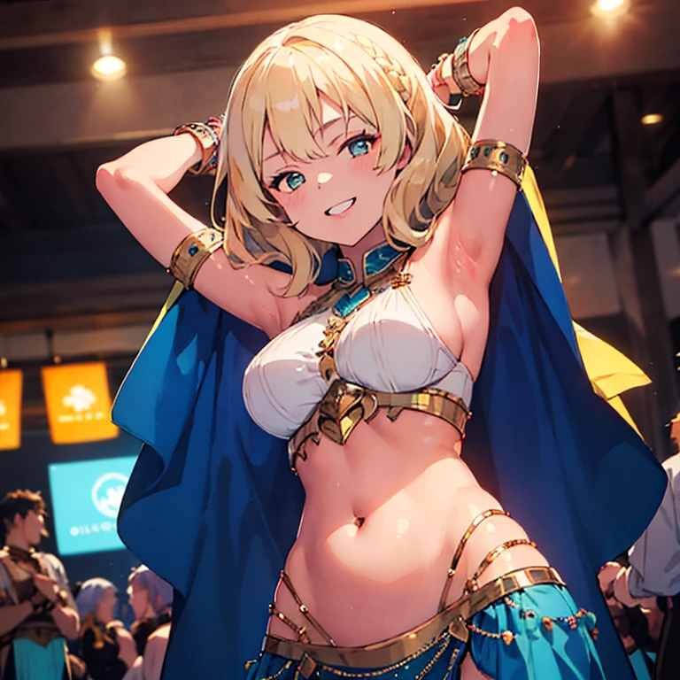 colorado_kantaicollection
,(masterpiece:1.4),(best quality:1.4), (amazing), (great illustration:1.4), (ultra-detailed:1.4), (art CG, 8K), (bellydancer:1.4), 1 girl solo,provocative smile,showing armpits