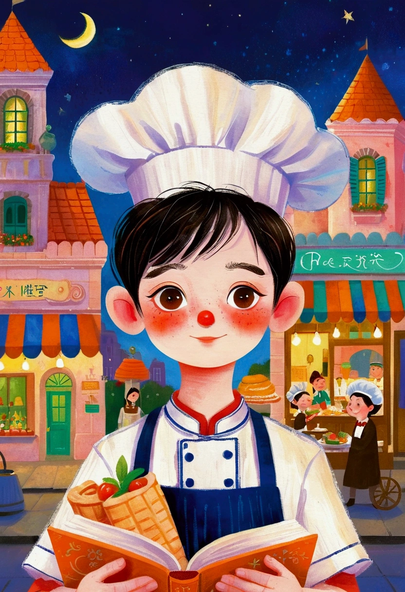 Pastel Art Illustration：Portrait of little boy at pastry chef。 梅青 的Storybook illustration, devianart contest winners, Concept Art, Children&#39;s Book Illustrations, Children&#39;s Book Illustrations, Children&#39;s Book Illustrations, Children&#39;s Book Illustrations, colorful Children&#39;s Book Illustrations, Children&#39;s Book Illustrations, Children&#39;s illustrations, Children&#39;s Book Illustrations, Storybook illustration, Children&#39;s illustrations