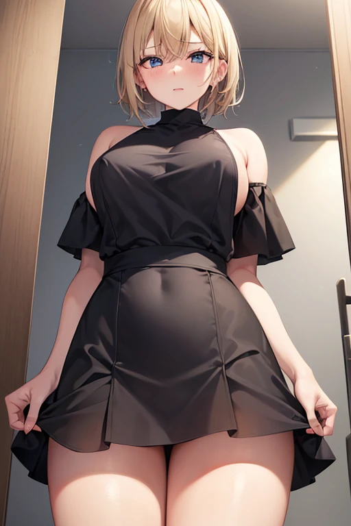 Striptease,bath,シャワーを浴びているnakedの女の子,Are standing,Looking forward,naked,Big Breasts,Big ,Nipples are visible,Blonde,Short Hair,Blue Eyes,No clothes,Tempting,Tempting顔,Tempting,naked,正面から見るAre standing,Not looking at me,Looking away,Turn away,Thick thighs,Angle from below,Watch her from below,View from below