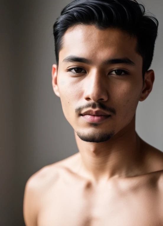 RAW photo, a (potrait:1.2) of a very handsome man, (high detailed skin:1.2), 8k uhd, dslr, soft lighting, high quality, film grain, Fujifilm XT3