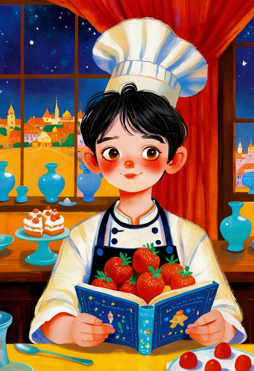 Pastel Art Illustration：Portrait of little boy at pastry chef。 梅青 的Storybook illustration, devianart contest winners, Concept Art, Children&#39;s Book Illustrations, Children&#39;s Book Illustrations, Children&#39;s Book Illustrations, Children&#39;s Book Illustrations, colorful Children&#39;s Book Illustrations, Children&#39;s Book Illustrations, Children&#39;s illustrations, Children&#39;s Book Illustrations, Storybook illustration, Children&#39;s illustrations